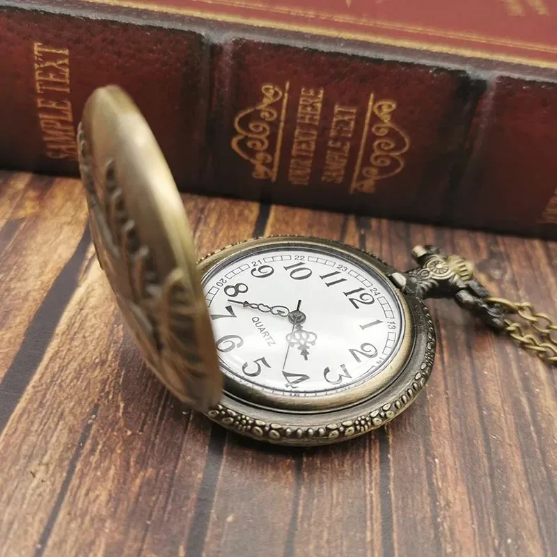 Vintage Quartz นาฬิกาพ็อกเก็ตนาฬิกา Analog สร้อยคอจี้ Fob นาฬิกาของที่ระลึกนาฬิกาพ็อกเก็ตของขวัญผู้หญิงผู้ชายวันเกิดคริสต์มาส...