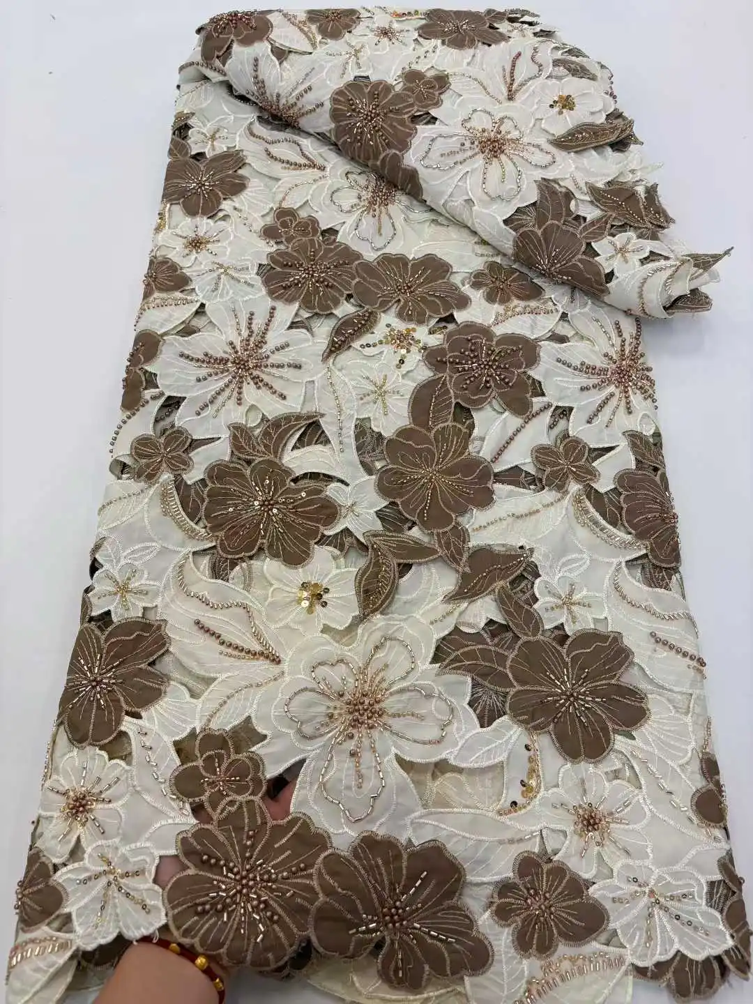 

Нигерийские французские бусы, сетчатая ткань, африканские кружевные ткани, блестки, высокое качество, сетчатое кружево, вечерние платья для женщин, 5 ярдов