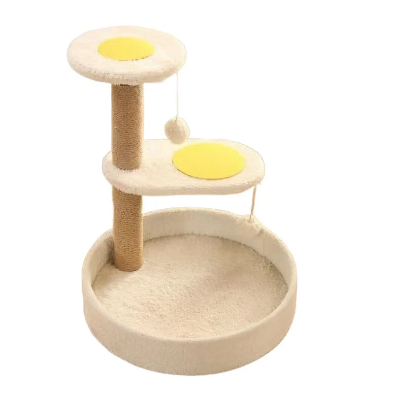 Árbol rascador de sisal con cama antiarañazos y multinivel para gatos