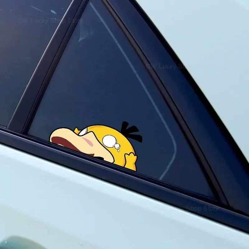 Pokemon Psyduck Car Sticker Anime Personality Stickers Decorative Car Motorcycle Bumper Creative Waterproof Stickers Accessories