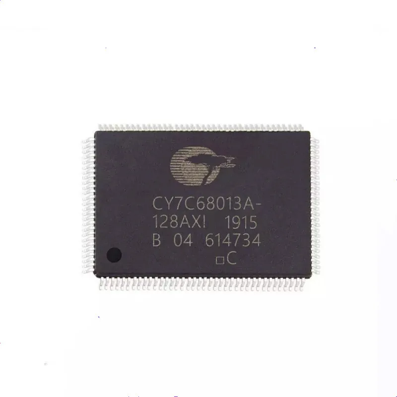 10pcs/Lot CY7C68013A-128AXI TQFP-128 USB Interface IC EZ USB FX2LP LO PWR LO IND Operating Temperature:- 40 C-+ 105 C