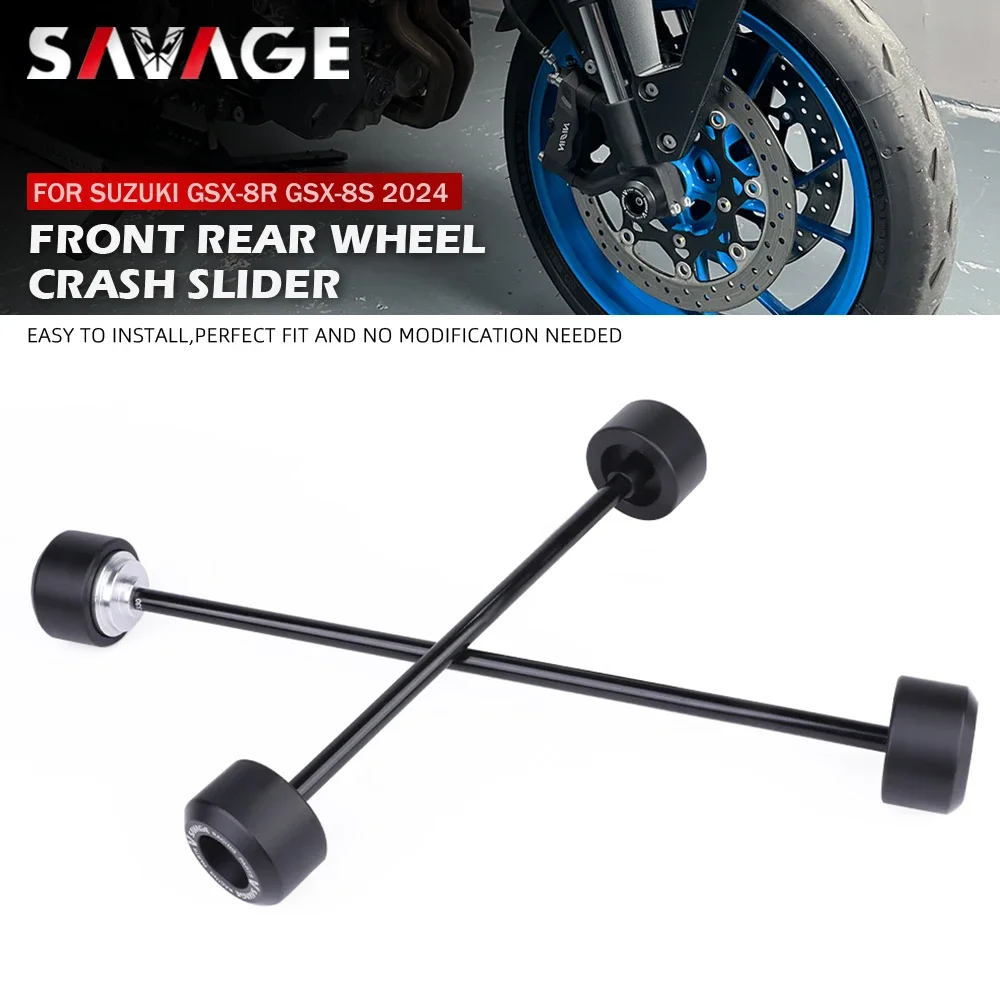 

2024 GSX-8R GSX-8S Rear Front Axle Fork Wheel Crash Sliders For Suzuki GSX8R GSX8S GSX 8R/8S Falling Protection Swingarm Spool