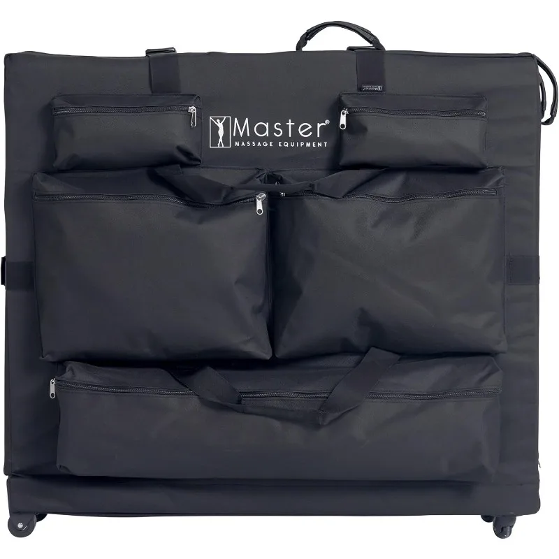 Massage Massage Table Carry Case with Wheels, Black