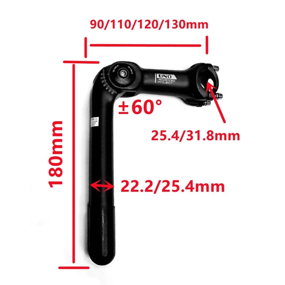 Adjustable Angle Bike Stem Bicycle Quill Stem Road Bike Stem Bicycle Handlebar Stem 80-130mm Front Fork Stem Adapter Bike Part