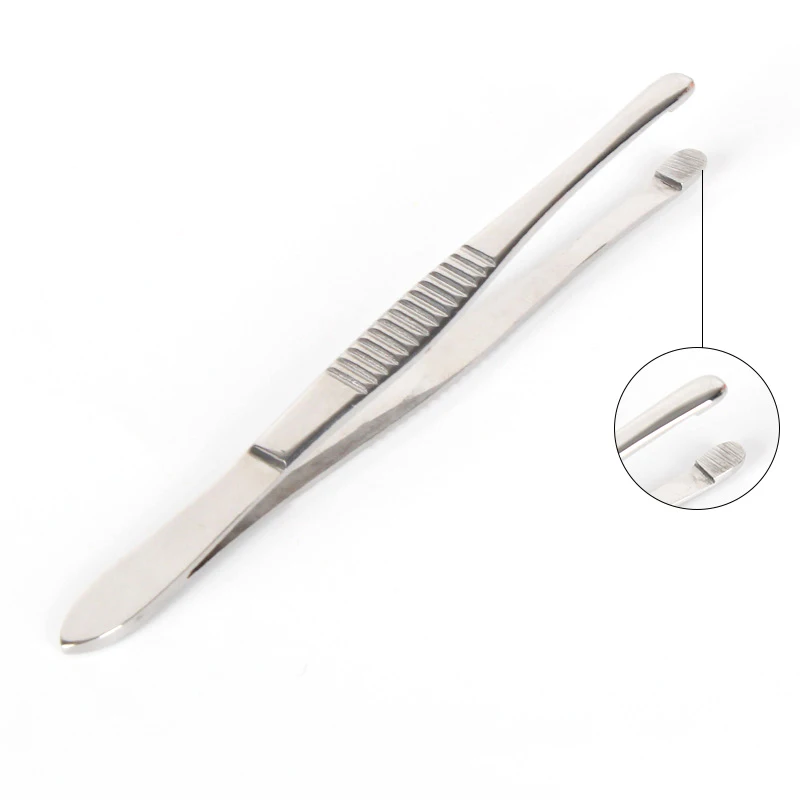 Round Head Hospital With Eyelash Tweezers 9cm Pull Down Eyelash Tweezers Eye Stainless Steel Safety Hair Tweezers Eyebrow Beard