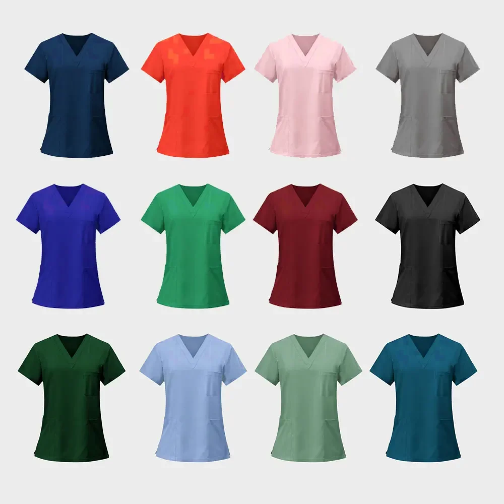 Le donne all'ingrosso indossano tute Scrub medico ospedaliero uniforme da lavoro medico chirurgico multicolore Unisex accessori per infermiere uniformi