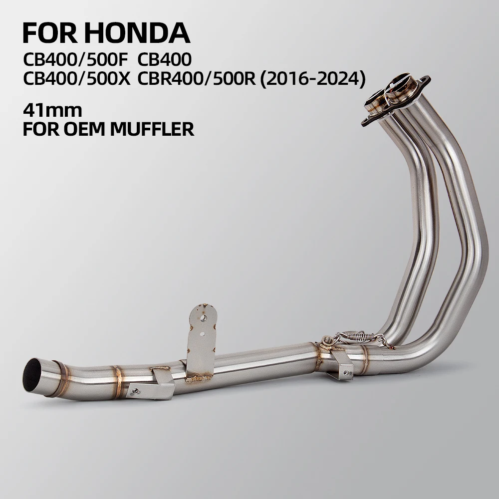 For Honda CBR500R CB500F CB500X NX500 CBR400R CB400F CB400X NX400 2016-2024 Motorcycle Exhaust Manifold Moto escape tube