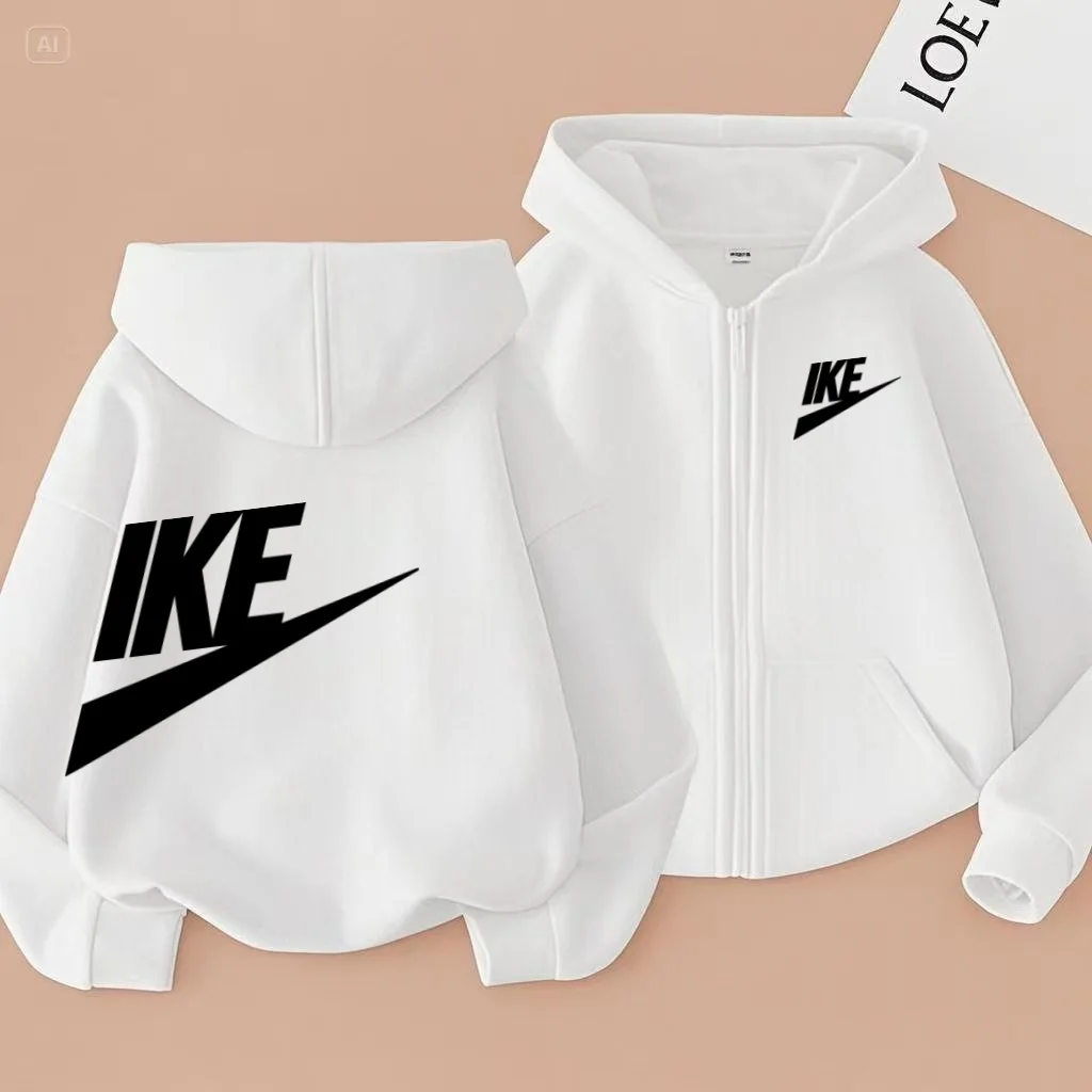 

Children's Sportswear: Loose Hooded Zippered Sweatshirts Zippered Casual Sweatshirts Suitable Boys Girls Aged 3 to 13 for Sports