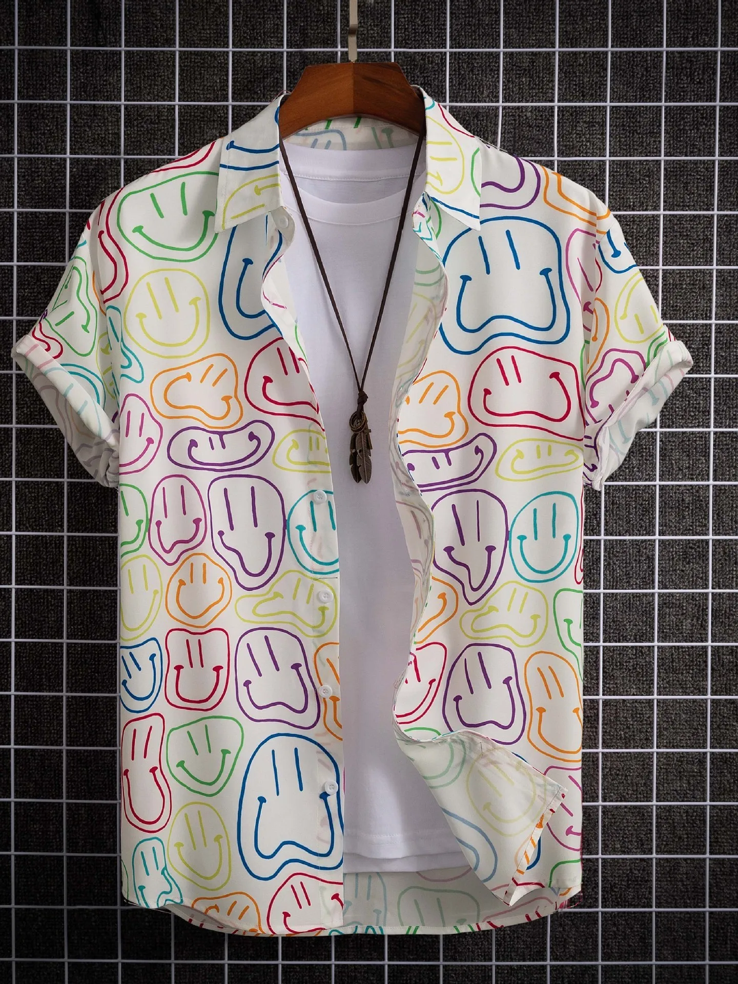 

Мужская irt Street Sle с цифровым принтом для лица, свободная посадка из полиэфирного волокна, дышащая, ort Sve Casual irt