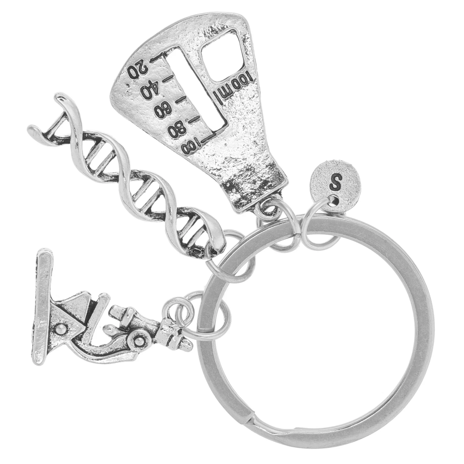 

Chemical Molecular Keychain Zinc Alloy Teacher Gifts Student Souvenir Portable Key Rings Graduation Favors