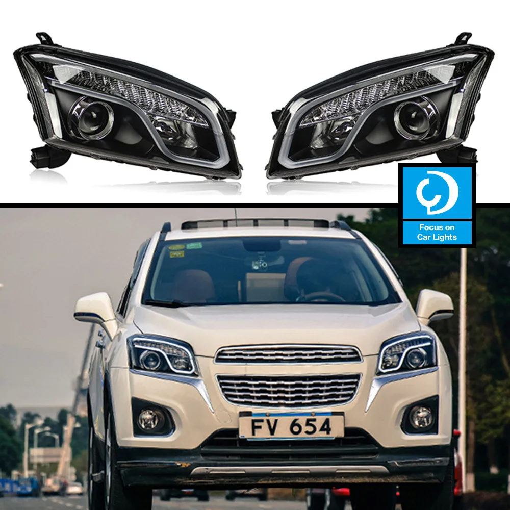 Car Front Headlight For Chevrolet TRAX 2014-2016 LED HeadLamp Styling Dynamic Turn Signal Lens Automotive Accessories Assembly