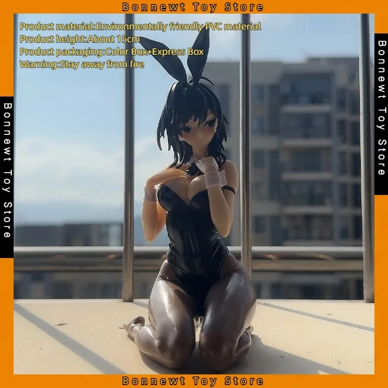 

New 15cm Sakurajima Mai, Hayakawa Bunny Girl Senior Sister, Kneeling Scene Beautiful Girl Standing Car Case Ornament Figure