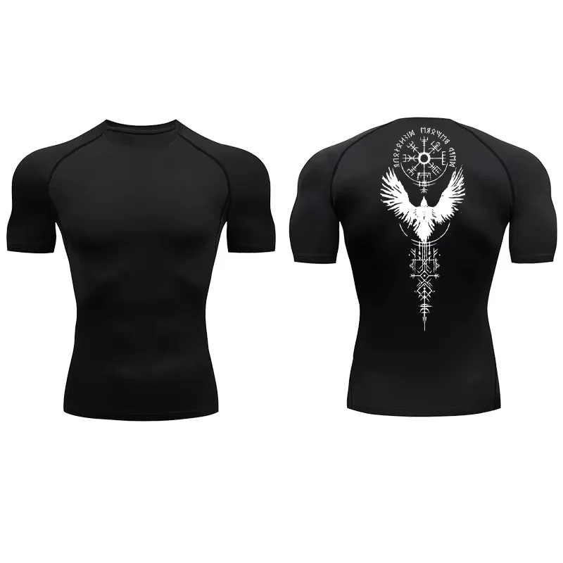 Compression Shirts for Men Short Sleeve Gym Workout Fitness Undershirts Quick Dry Athletic T-Shirt Top 850