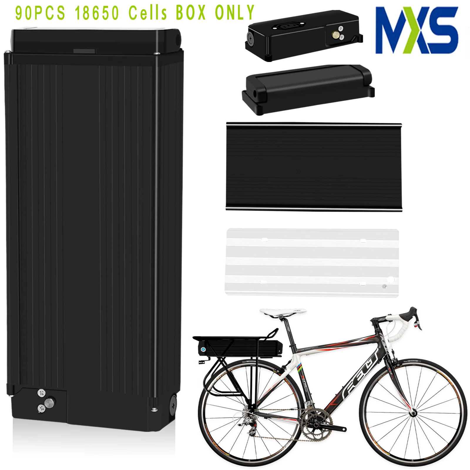 Rack Battery Case 91pcs 18650 Cells 60pcs 21700 Cells EBike Battery Box Ebike Downtube Case