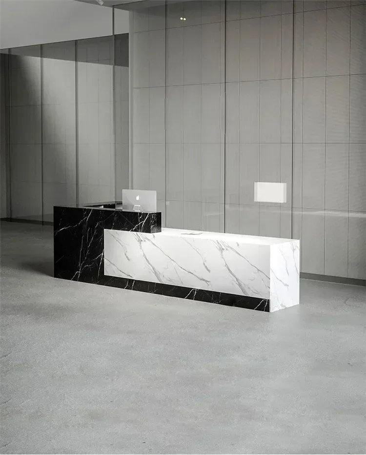 Customized Design Reception Front Desk Marble Front Desk Design
