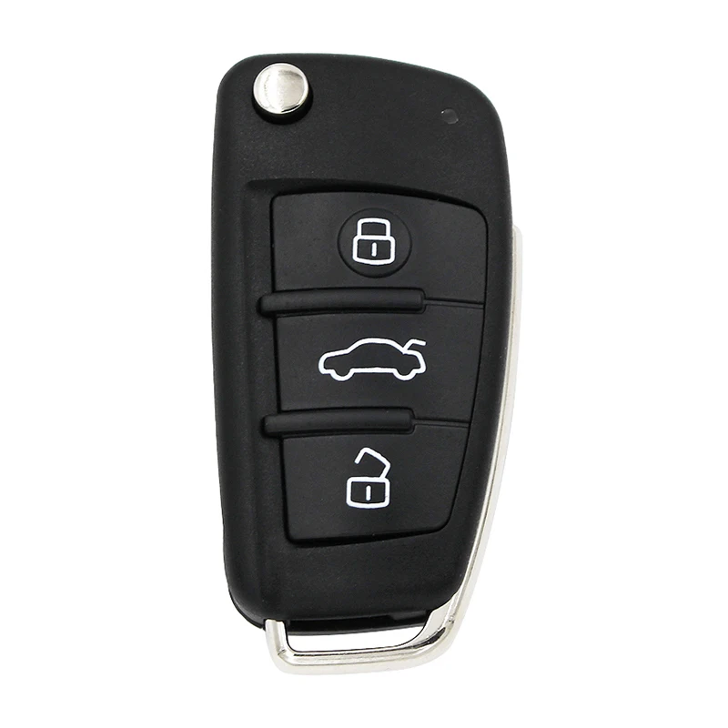 Chave remota do carro para Audi, Aftermarket 3 Botões Flip Key, Controle Fob 315MHz, ID48, FCCID, 8P0, 837, 220 E, 8P0, 837, 220G, CN008043