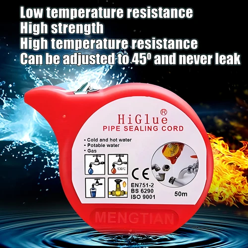 Imagen 2 del producto L55 hilo de Metal sellado de tuberías cuerda mágica accesorios de cocina y baño sellado de tuberías Nano cinta agua eléctrica PTFE Metal Pla