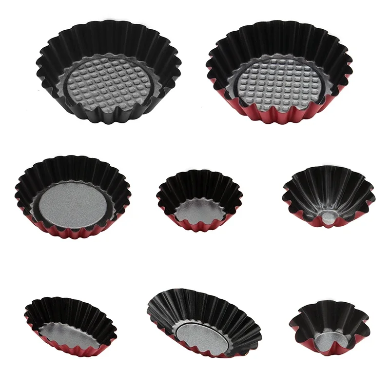 12-Pack Tart Mold Cupcake Cake Muffin Mold Tin Pan Baking Tool Carbon Steel