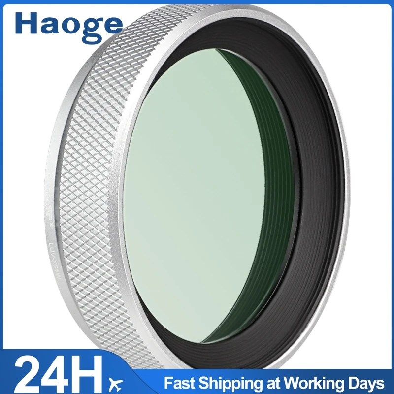 

Haoge LUV-X54W металлическая бленда объектива с MC UV многослойный Ультрафиолетовый фильтр объектива для Fujifilm Fuji X100VI X100V камера серебристый