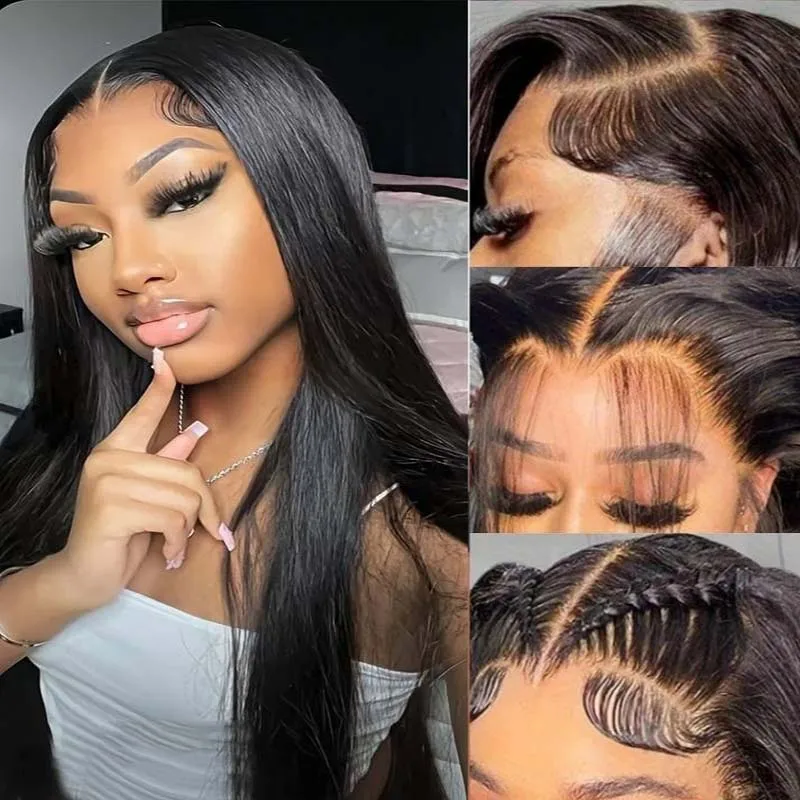 

40-дюймовые прямые HD кружевные фронтальные парики 13x6 парики из натуральных человеческих волос плотность 220 бразильские парики человеческие волосы для женщин