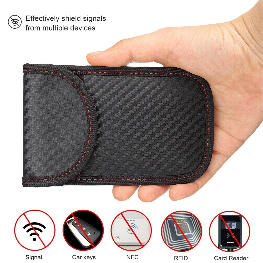 New Car Key Signal Blocker Case Anti-Scan Anti-Magnetic Card Car Signal Shield Bag portafoglio per chiavi accessori per auto