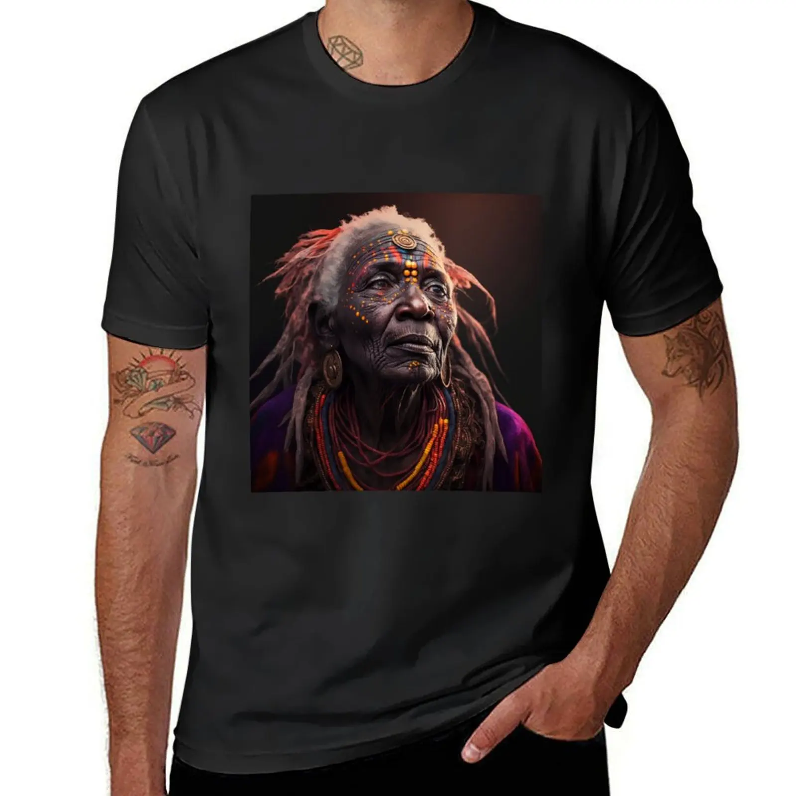 

Tribal Elders 003 - Wise soul T-Shirt Luxury man man clothes boys whites sweat mens plain t shirts