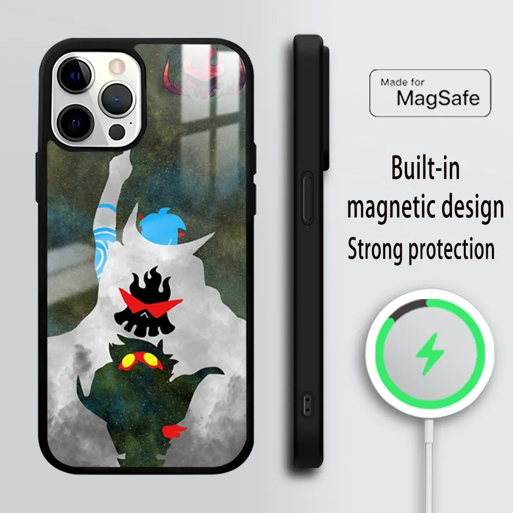 T-Tengen Toppa Gurren-Lagann Phone Case For iPhone 16 15 14 13 12 11 Pro Max Plus Mini Magsafe Mirror Wireless Magnetic Cover