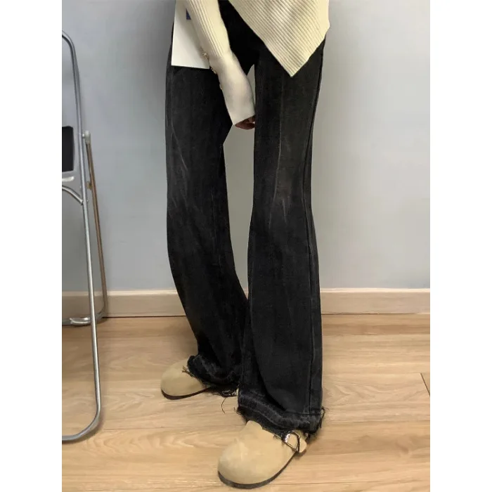 Jeans Stretch Women'S Trousers Western Cowgirl American Style Retro Vintage Female Denim Fashion Comfortable Tassels Fringe