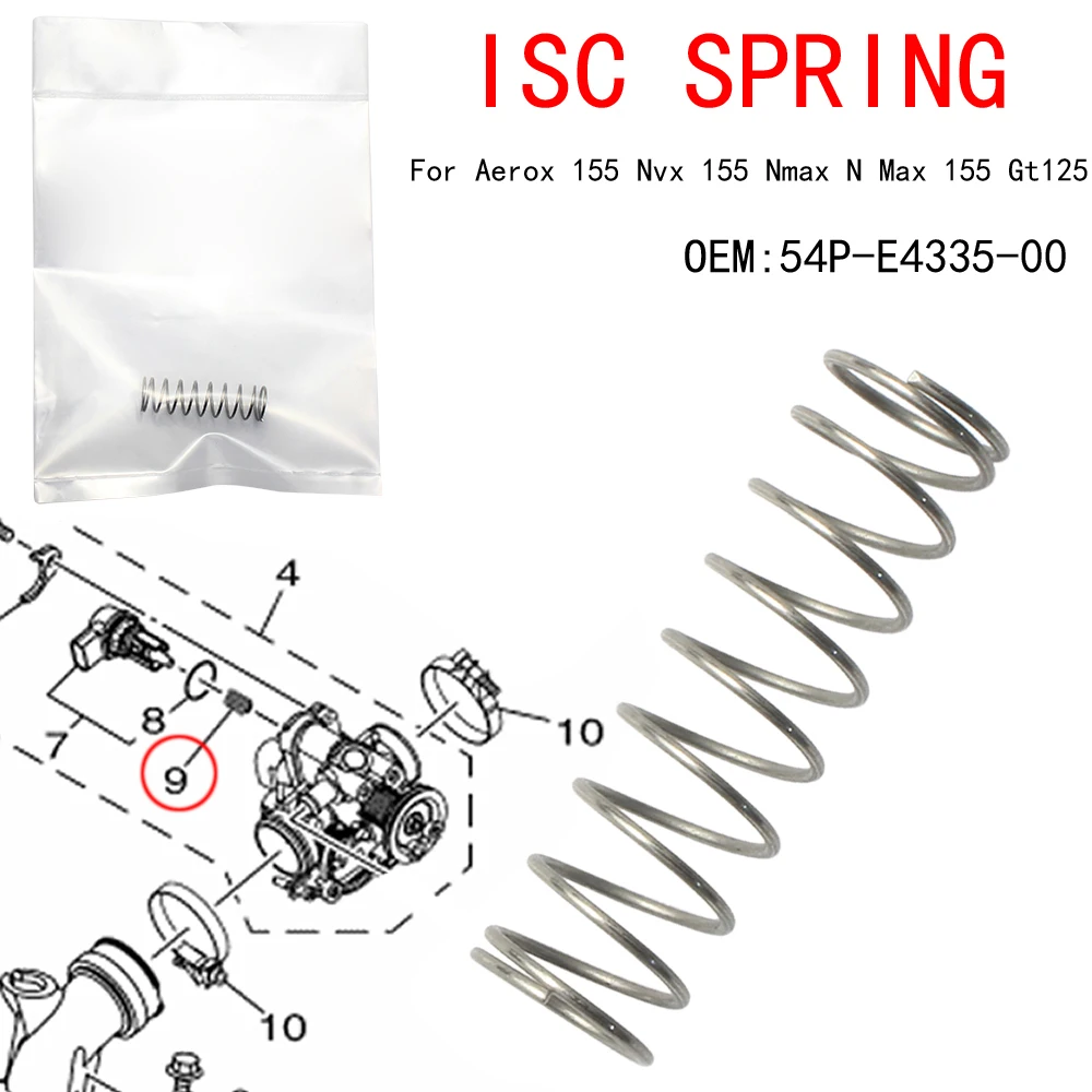 Throttle Body ISC Spring For Aerox 155 Nvx 155 Nmax N Max 155 Gt125 NW125 TRYPTIK 125 EVOLIS 125 X-MAX 400 ABS D'ELIGHT 125