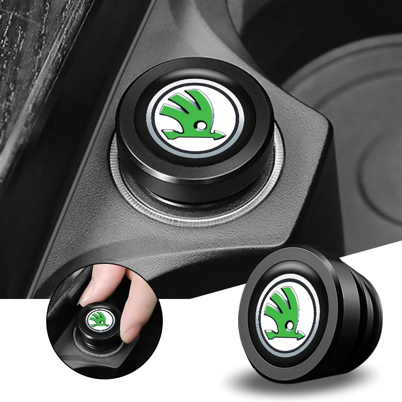 

Aluminum Alloy Car Cigarette Lighter Cap, Skoda Logo Waterproof Dustproof Plug, Auto Interior Decoration for Skoda Series