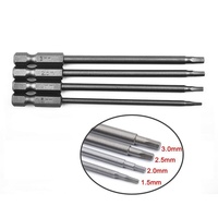 4pcs Alloy Steel Hex Screwdriver 1/4 Inch Hex Shank Magnetic Head Screw Driver Bit 1.5 2.0 2.5 3.0mm Hand Tools Parts