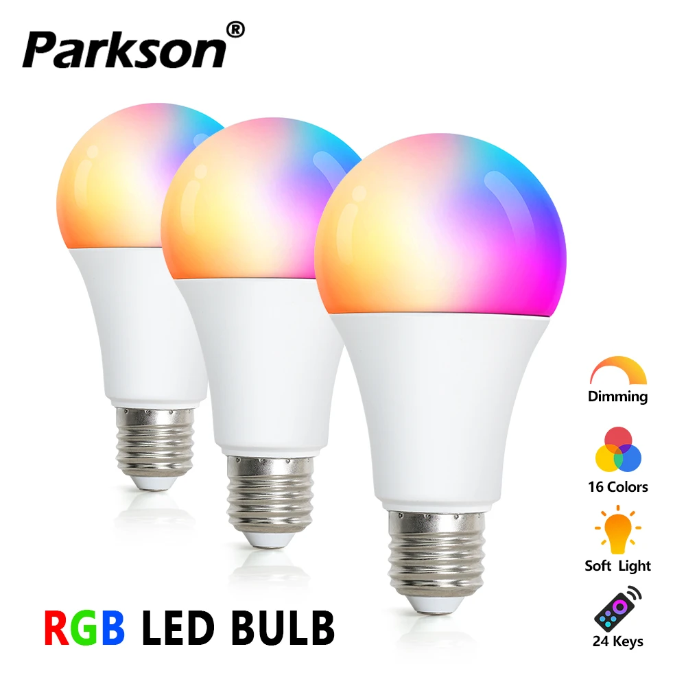 LED E27 Bulbs RGB Lamp Decorative AC220V LED Lights Bulb Remote Control Home Colorful Focus Living Room Lamp Ambient Light