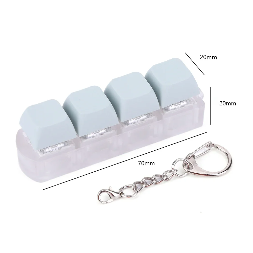 Giocattolo chiave tastiera Pulsante fai da te Portachiavi Fidget Portachiavi Chiave meccanica Giocattolo cubo tastiera per adulti Per alleviare lo stress Passare l'ora