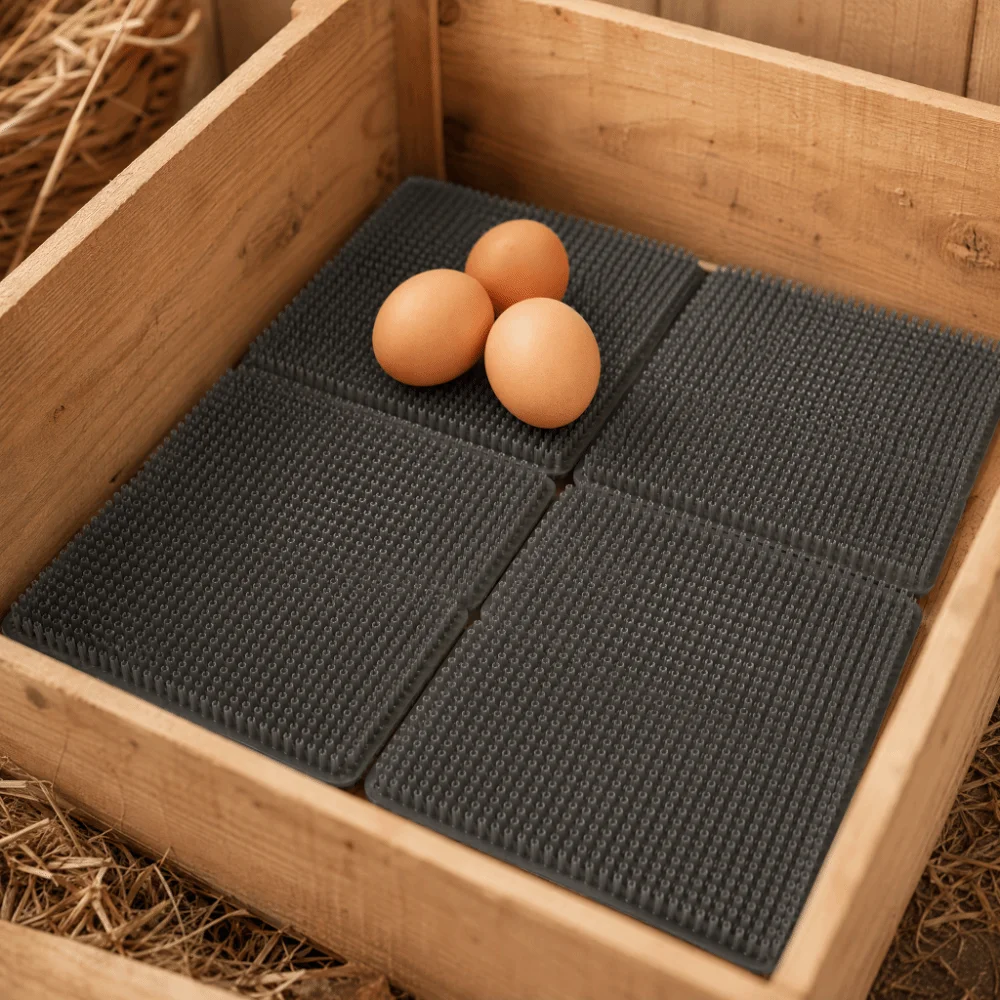 6pcs Durable PE Chicken Nesting Box Pads Waterproof Breathable Hen Nest Mats Washable Cut to Size Nest Box Liners Nesting Box
