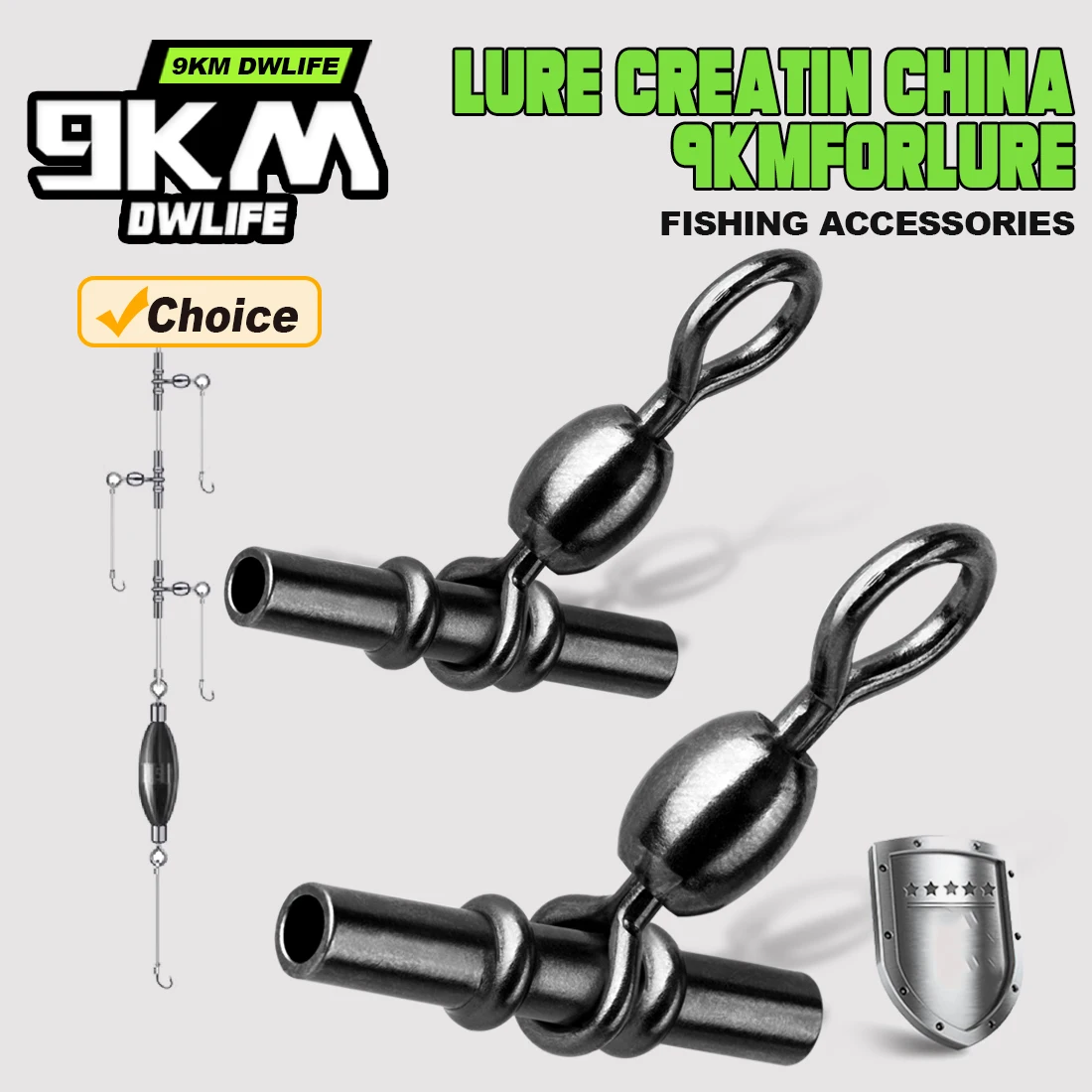 9 كجم 15 قطعة 3 طريقة الصيد يدور كم الثقيلة المياه المالحة T-شكل عبر خط قطب موصل كم صيد السمك #1