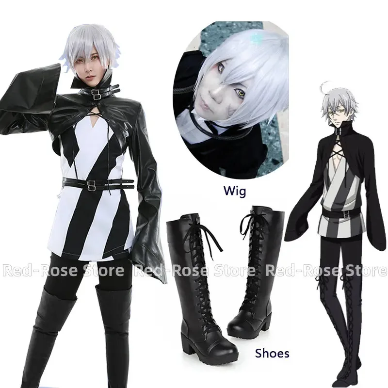 

qq28LQAnime Black Butler Book of Circus Snake Costume Cosplay Suit Shoes Wigs For Women Men Halloween Party