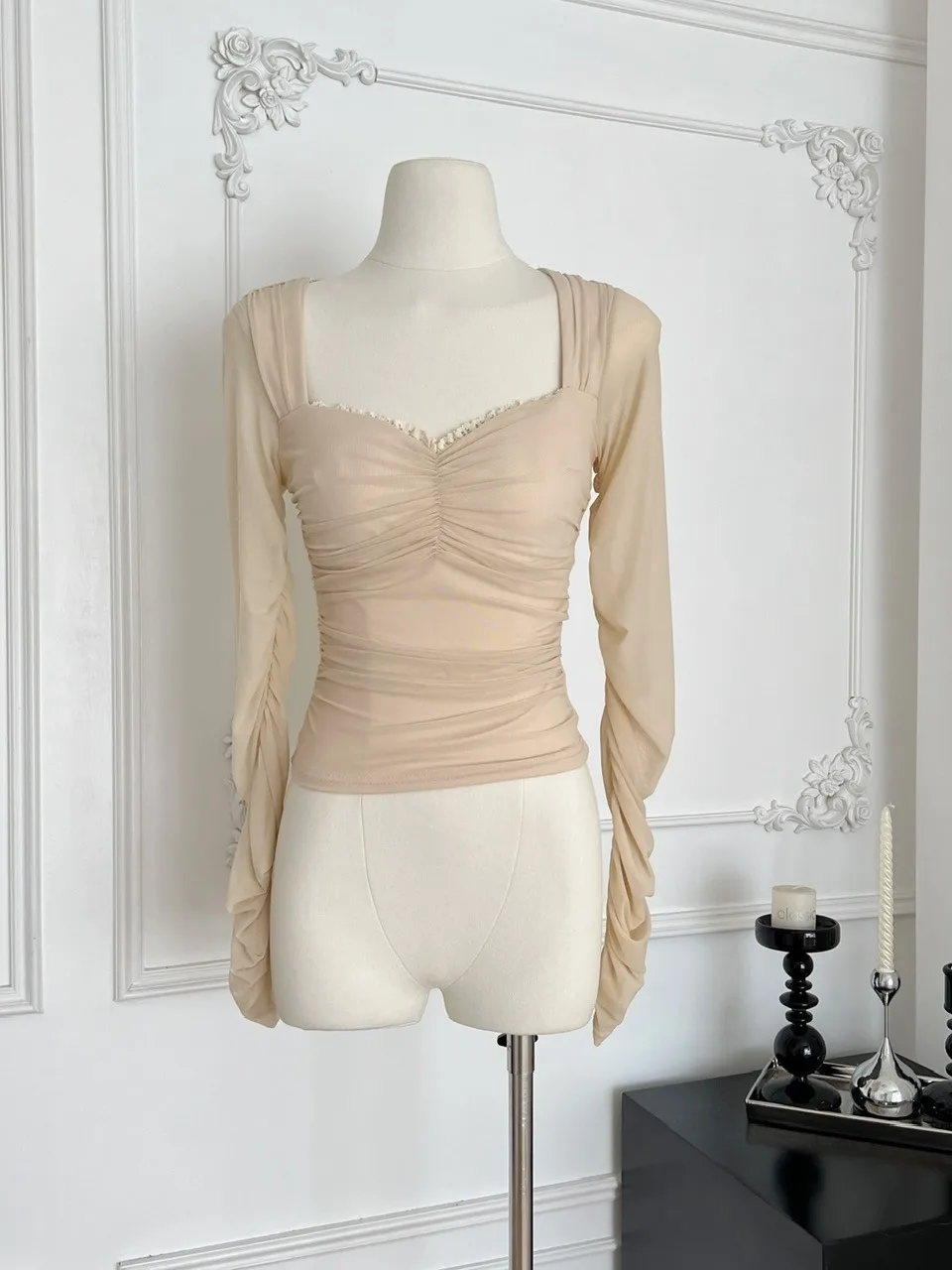 

Slimming Me Long Sve Square Collar Base irt T-irt Women's Sexy Sle Polyester Fiber 00% Autumn Season Faion