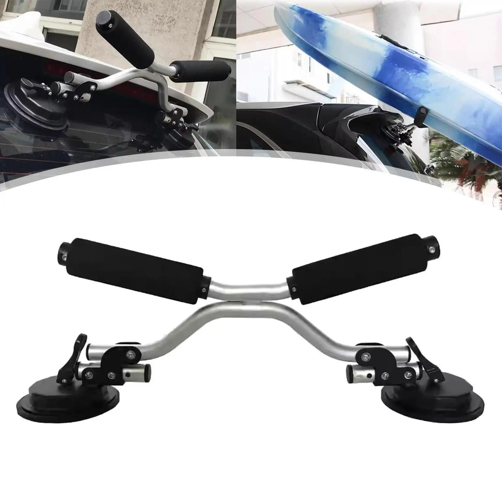 

Kayak Boat Roller Alloy Help You to Load The Boat to Car Top Easily Suction Stable Lightweight SUV Car Roof Lift Load Assist