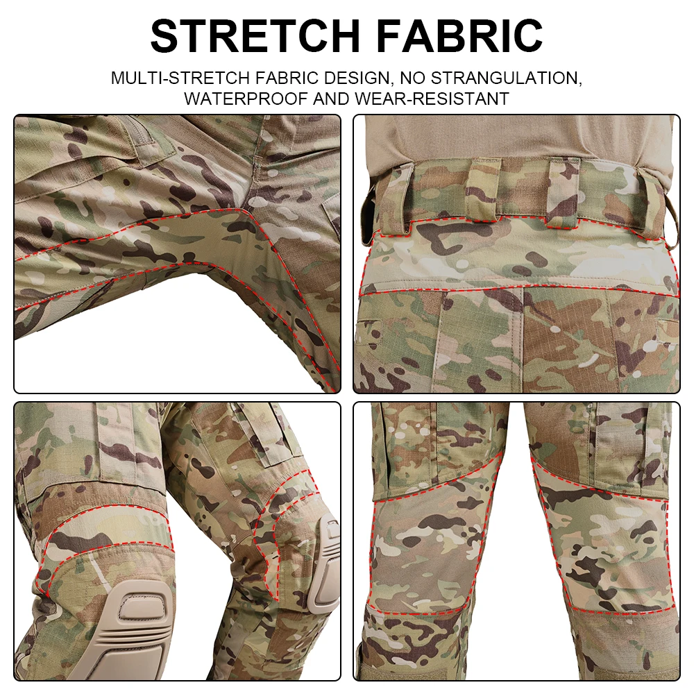 SINAIRSOFT G3 Kampfhose mit Knieschonern Taktische Hose MC Gen3 Outdoor Jagd Tarnkleidung – Detail 17