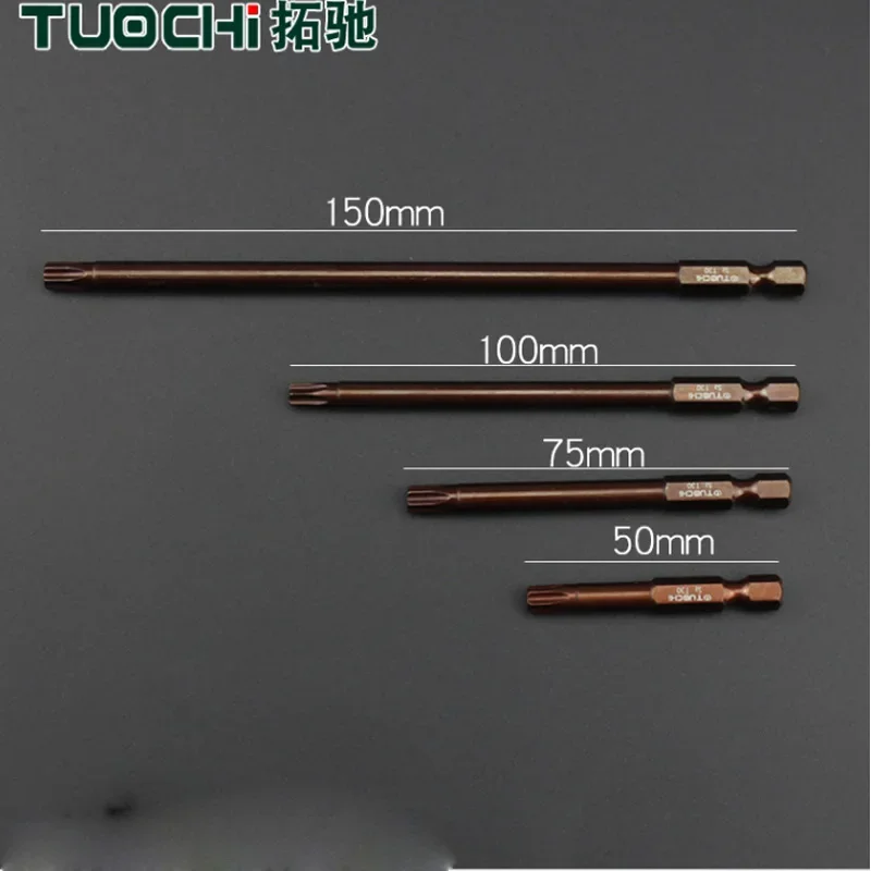 1pcs Torx Impact Duty Screwdriver Bit T10,T15,T20,T25,T27, T30,T40 1/4\