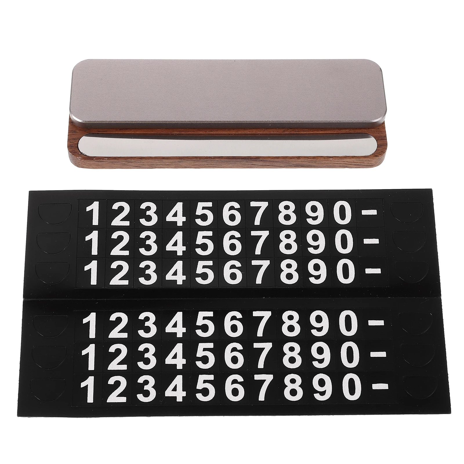 

Temporary Plate Parking Number Card Universal Dashboard Phone Display Durable Wood Material Auto Accessories For Car Home Office