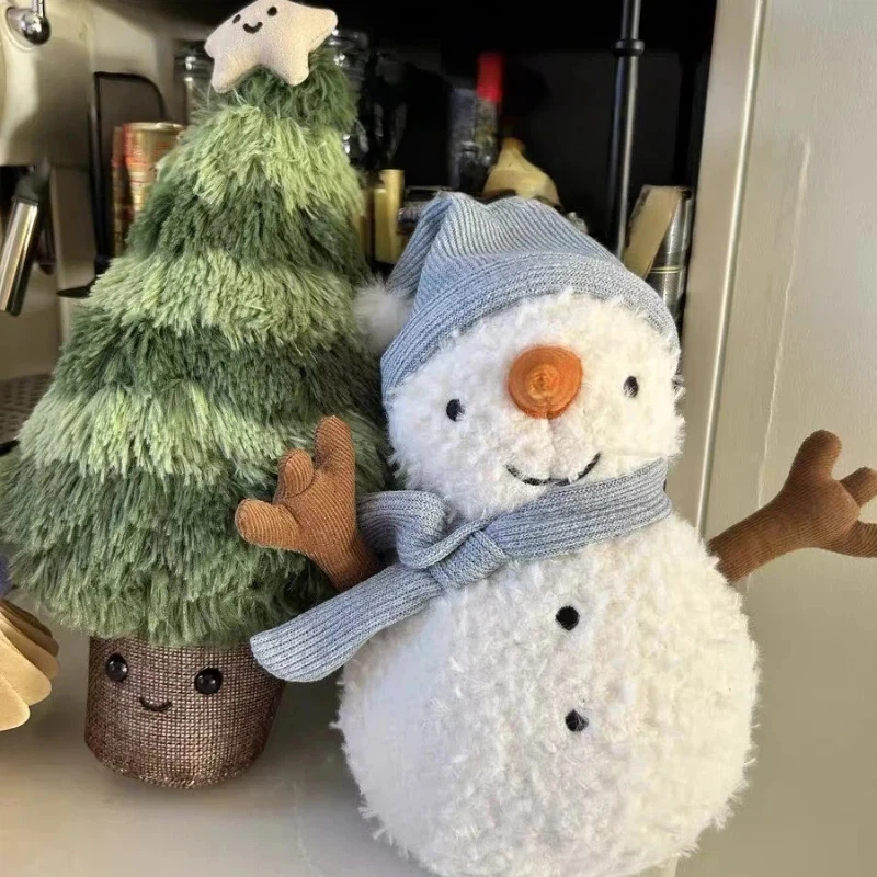 In Stock Christmas Tree Pillow Plush Toy Snowman Cushion Christmas Decoration Christmas Gift Birthday Gift New Year Party Gift