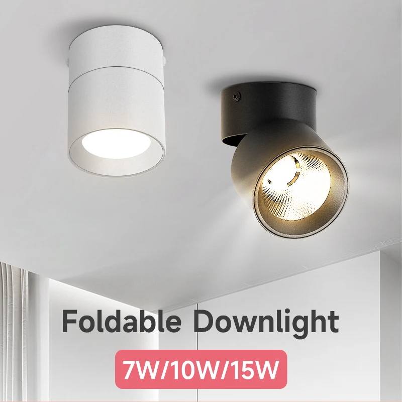 Full Set Led Downlight Foldable Spot Led Ceiling 7W 10W 15W Led Spot Light 220V Aluminum Spotlights For Living Room Bedroom