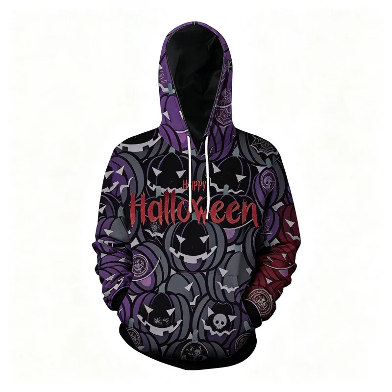 Skull Moon Cross Branch Graphic Hoodie Unisex Black Long Sleeve Drawstring Kangaroo Pocket Pullover Sweatshirt Dark Halloween