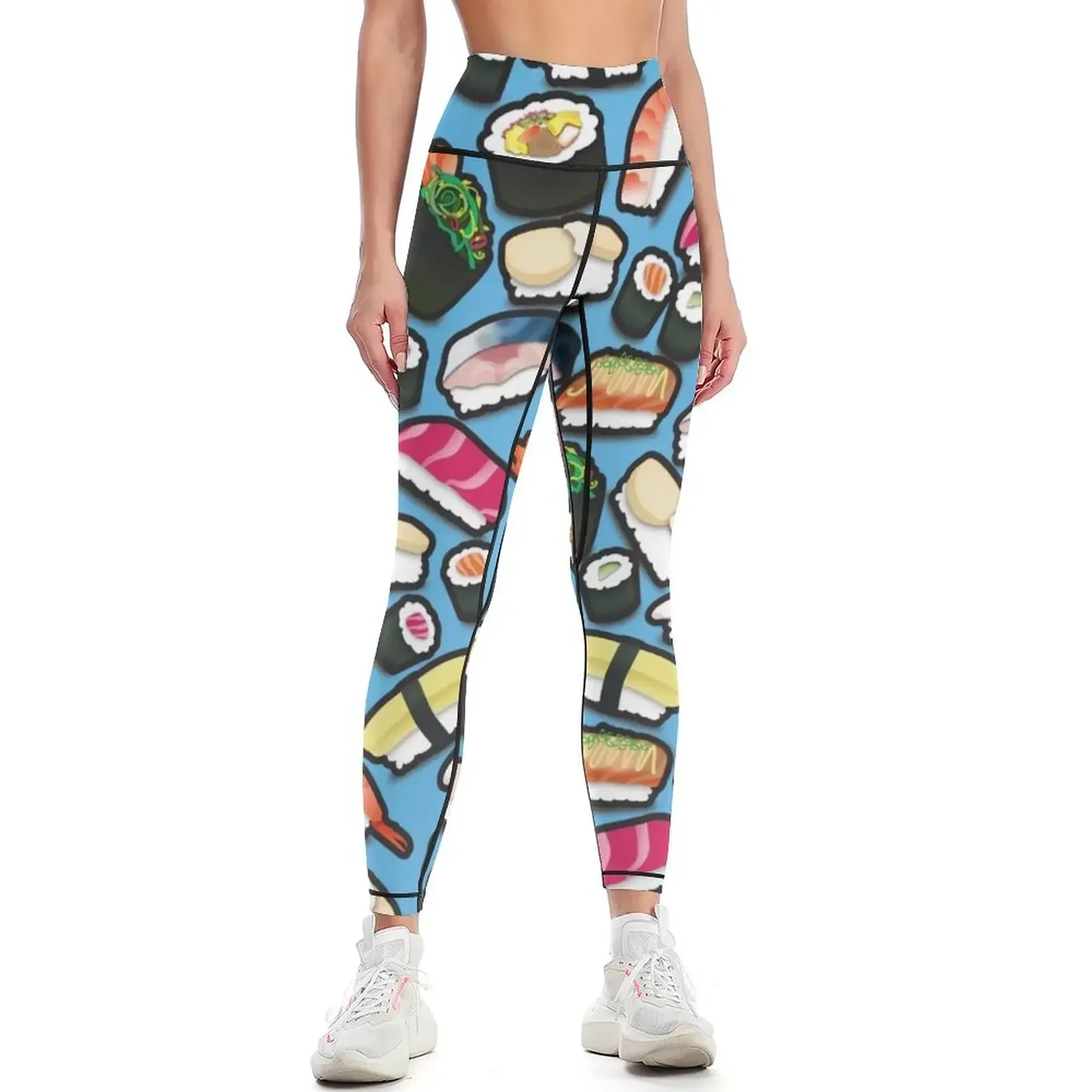 

Blue Sushi Leggings Jogger pants Sweatpants Training pants sports for Womens Leggings