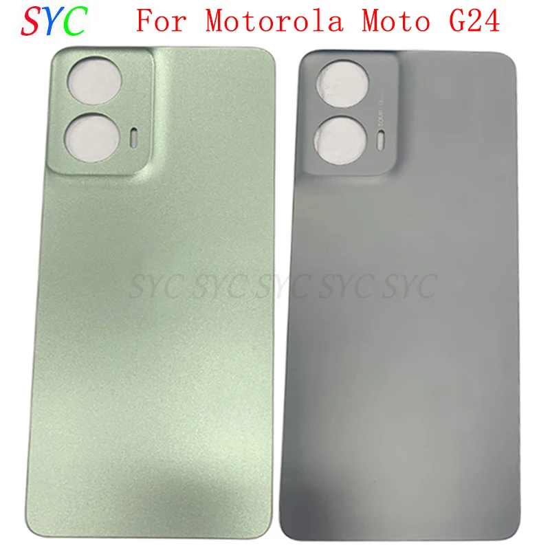 

Rear Door Battery Cover Housing Case For Motorola Moto G24 Back Cover with Logo Repair Parts