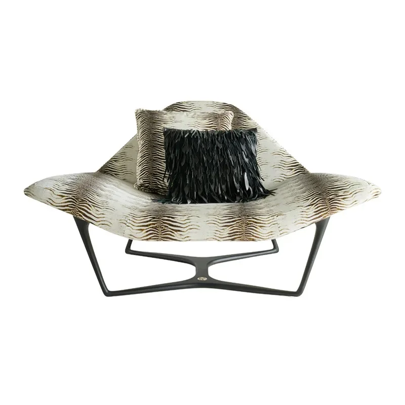 

Light luxury fabric starfish sofa chair Modern living room home single leisure lazy high-end recliner