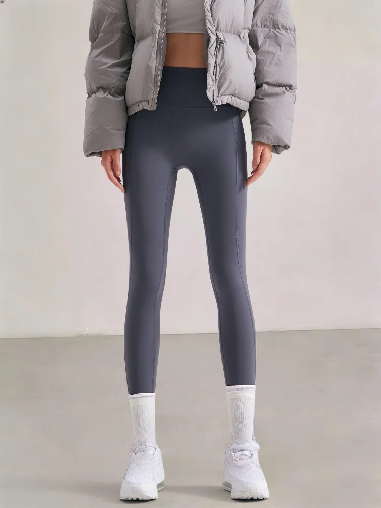 

Женские спортивные леггинсы для йоги с высокой талией, из высокоэластичной лайкры, утягивающие живот, с эффектом подтяжки ягодиц, длина 7/8