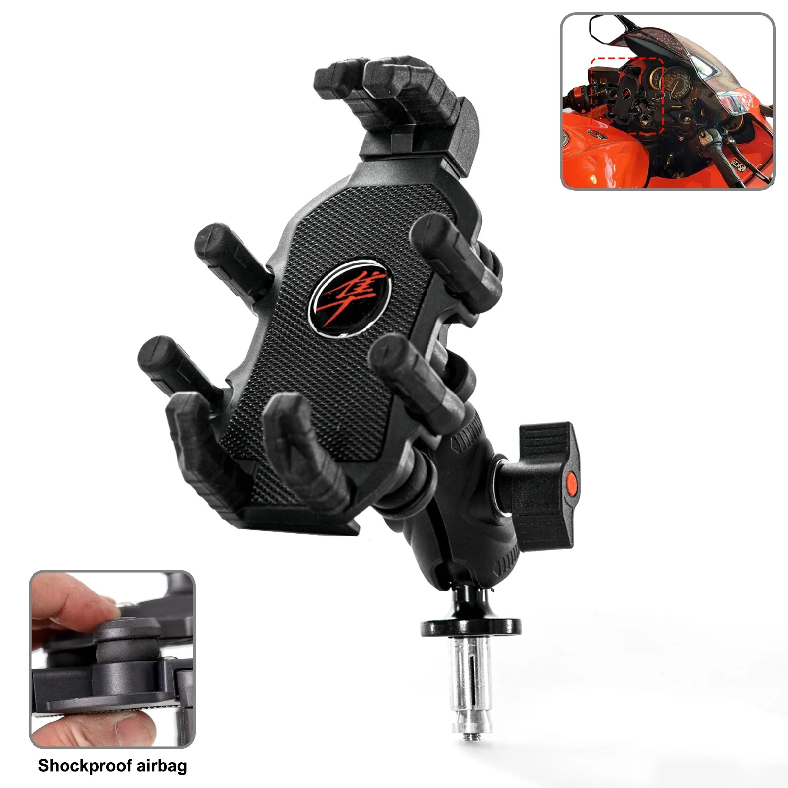 

Phone Holder with Vibration Dampener for Triple Tree Stem Yoke Shock Absorber gps Mount for suzuki Hayabusa Gsx 1300 R Gsx1300r