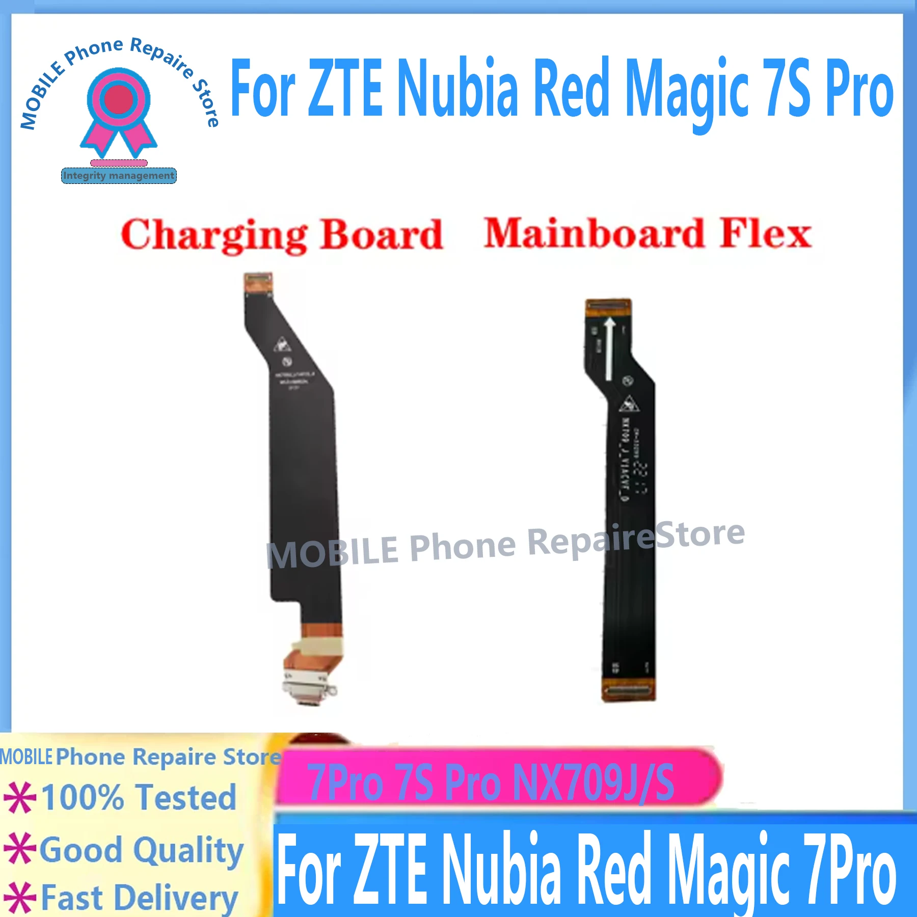 

Для ZTE Nubia Red Magic 7Pro 7S Pro NX709J S USB-порт для зарядки SIM-слот микрофонный модуль материнская плата гибкий кабель оригинальная замена